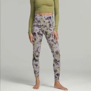 NWT Lululemon Size 4 Align HR Pant 28” RTMV Gray Yellow Tie Dye